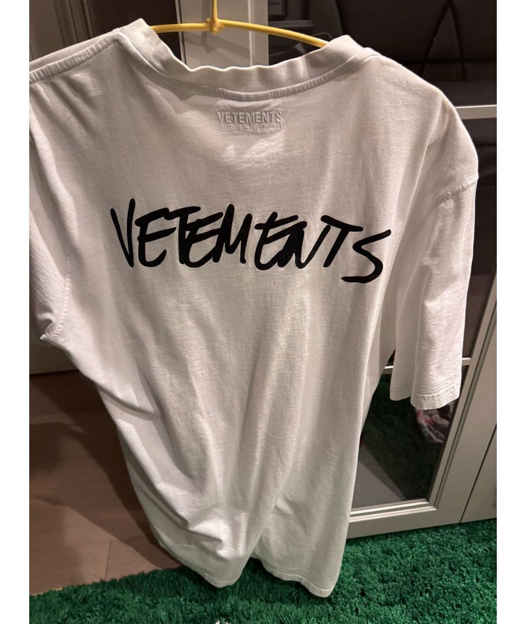 VETEMENTS Белая хлопковая футболка, фото 2