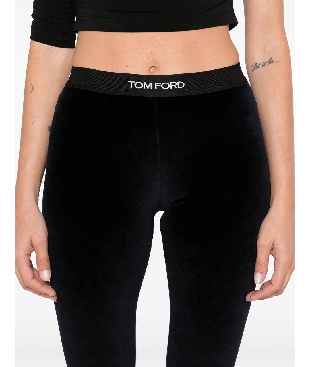TOM FORD Черные велюровые спортивные брюки и шорты, фото 8