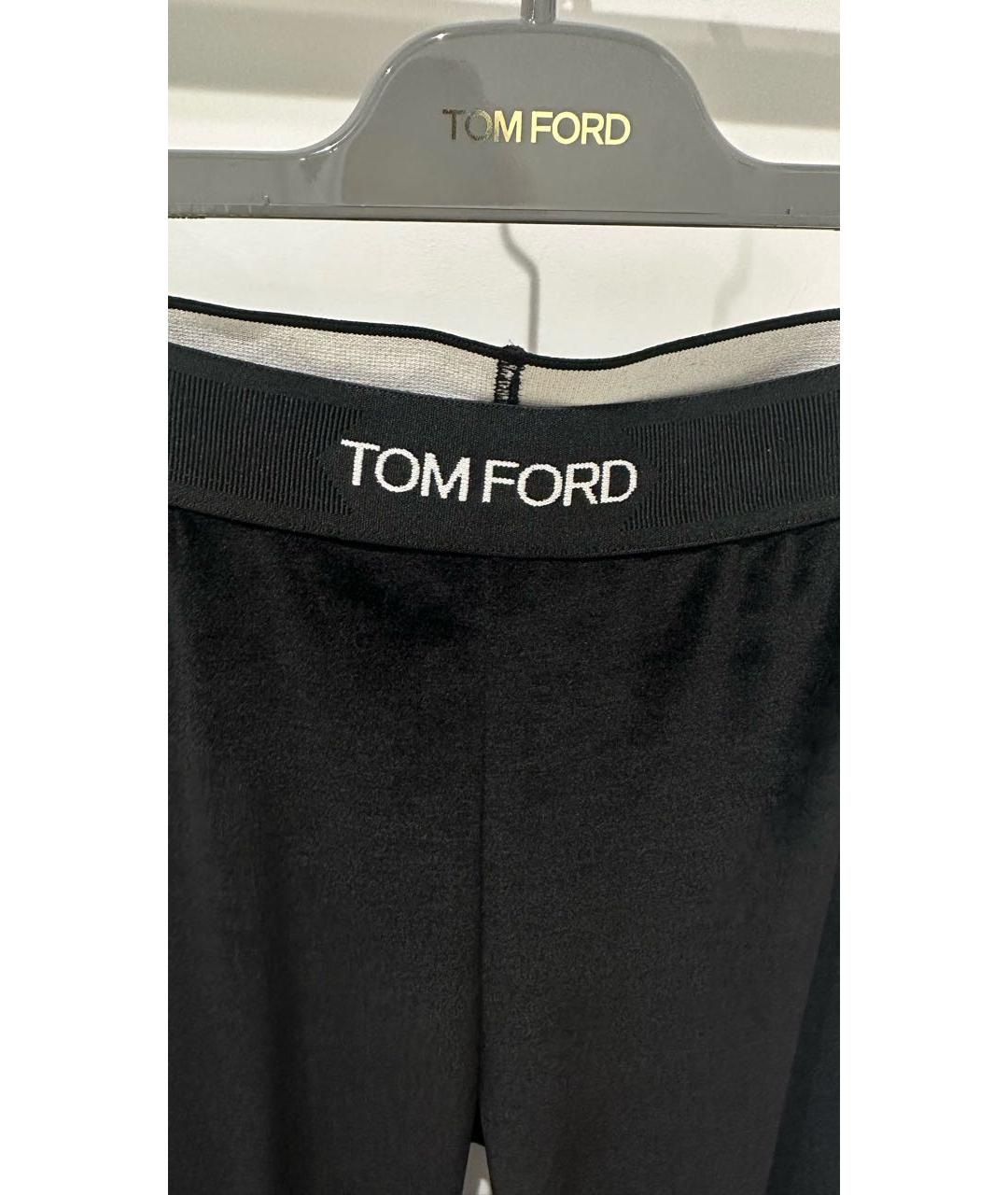 TOM FORD Черные велюровые спортивные брюки и шорты, фото 2