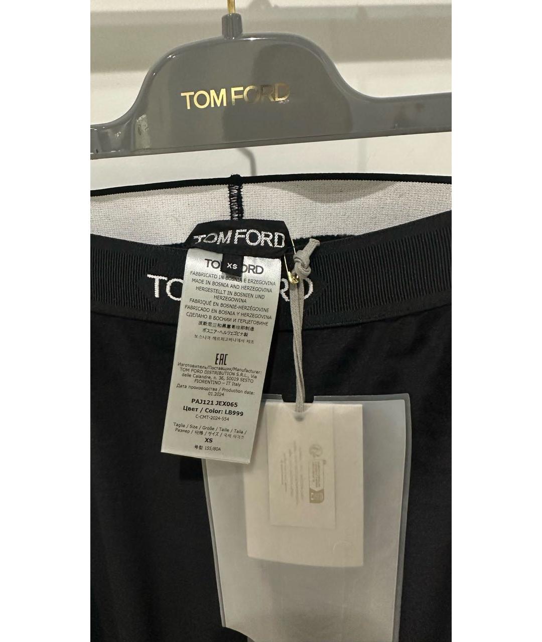 TOM FORD Черные велюровые спортивные брюки и шорты, фото 3