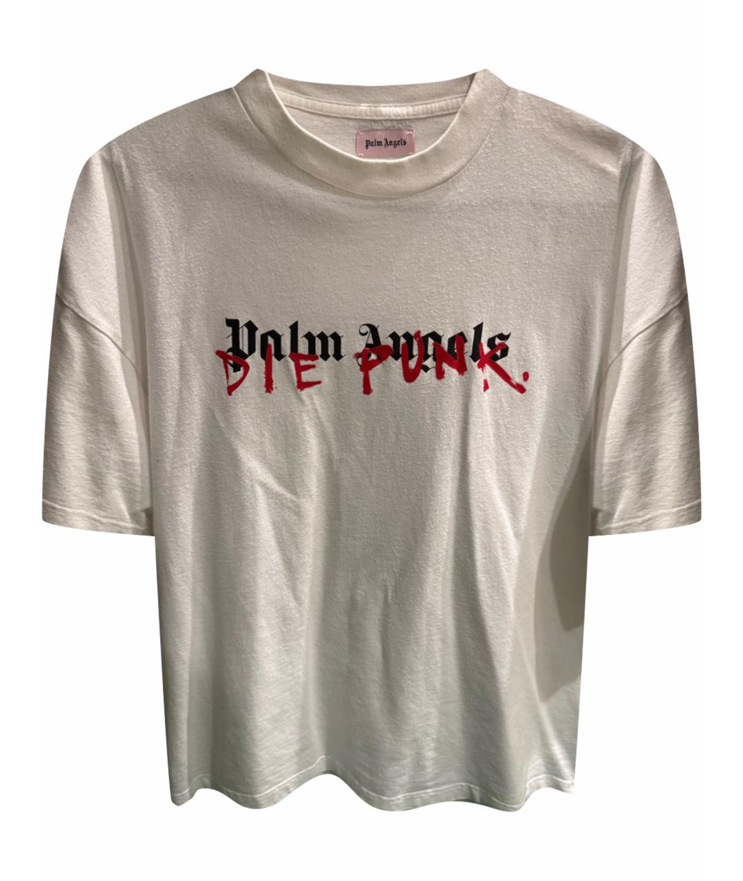 PALM ANGELS Белая хлопковая футболка, фото 1