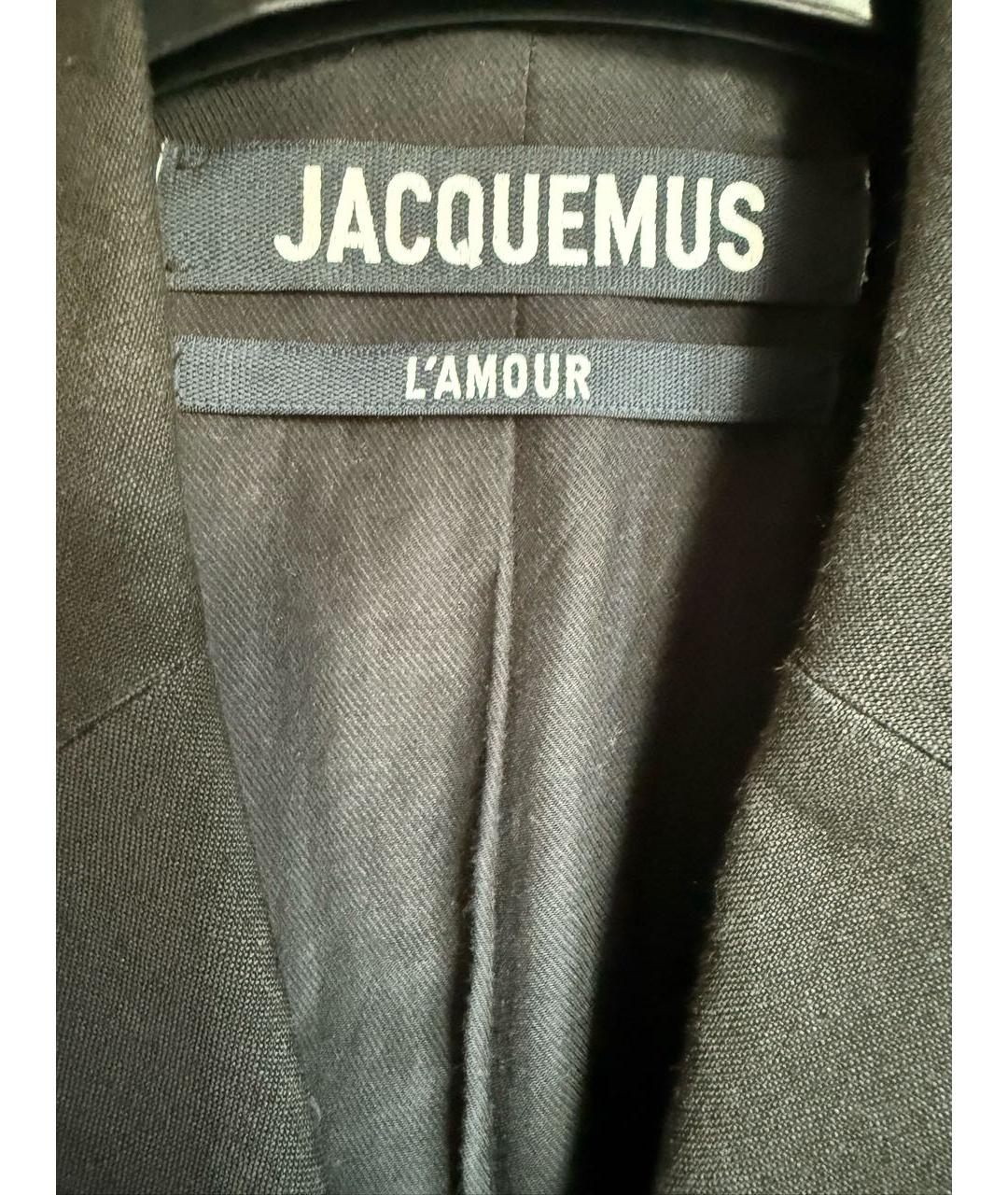 JACQUEMUS Черный льняной жакет/пиджак, фото 3