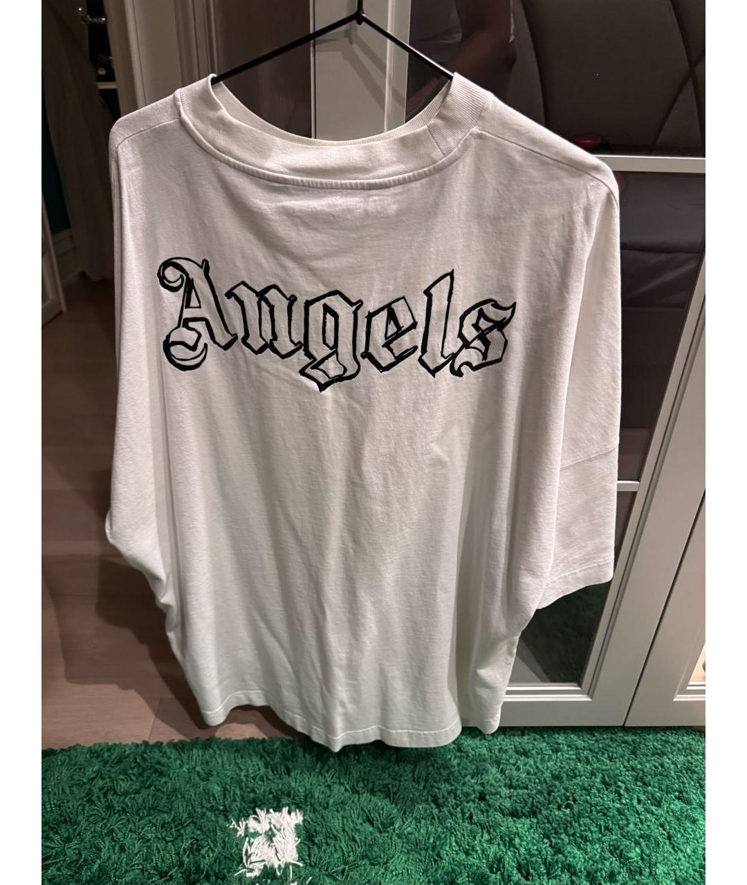 PALM ANGELS Белая хлопковая футболка, фото 2