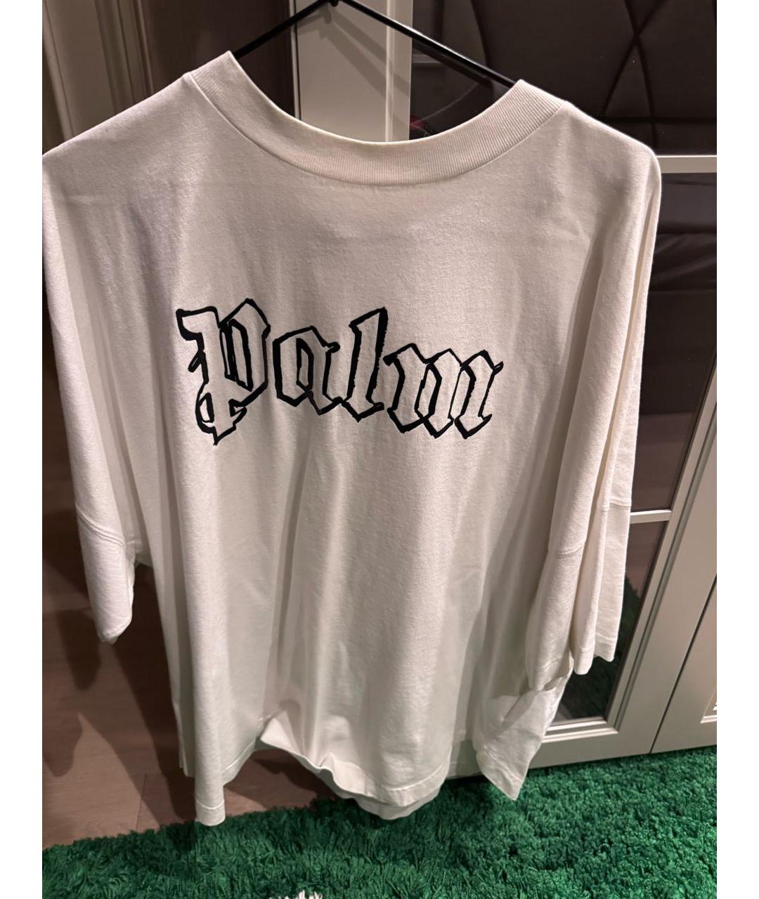 PALM ANGELS Белая хлопковая футболка, фото 5