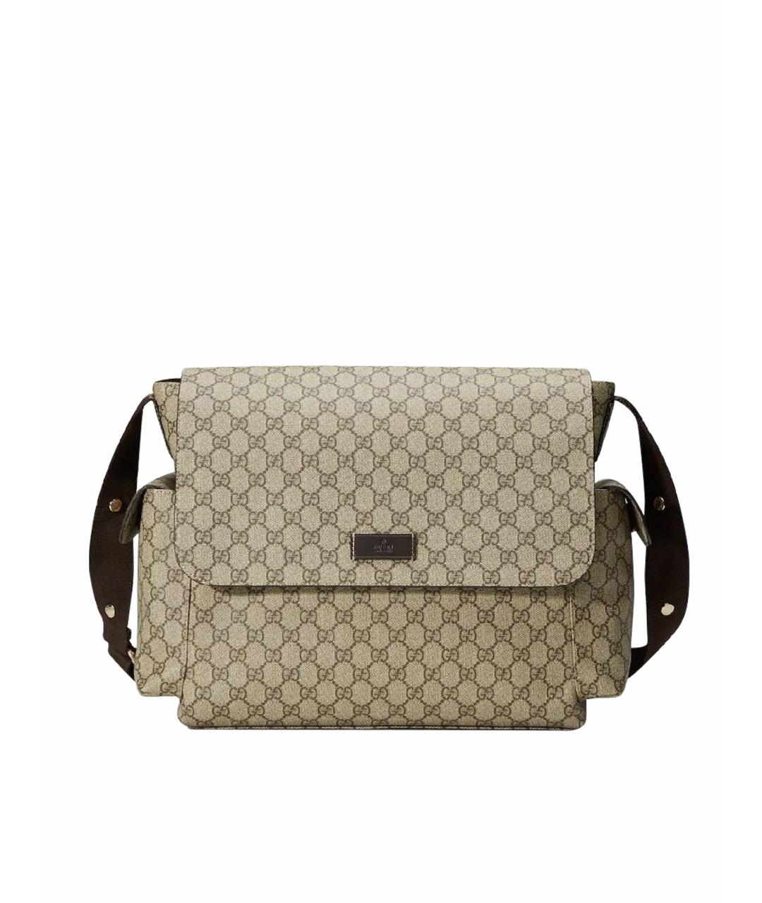 GUCCI Бежевая кожаная сумка на плечо, фото 1