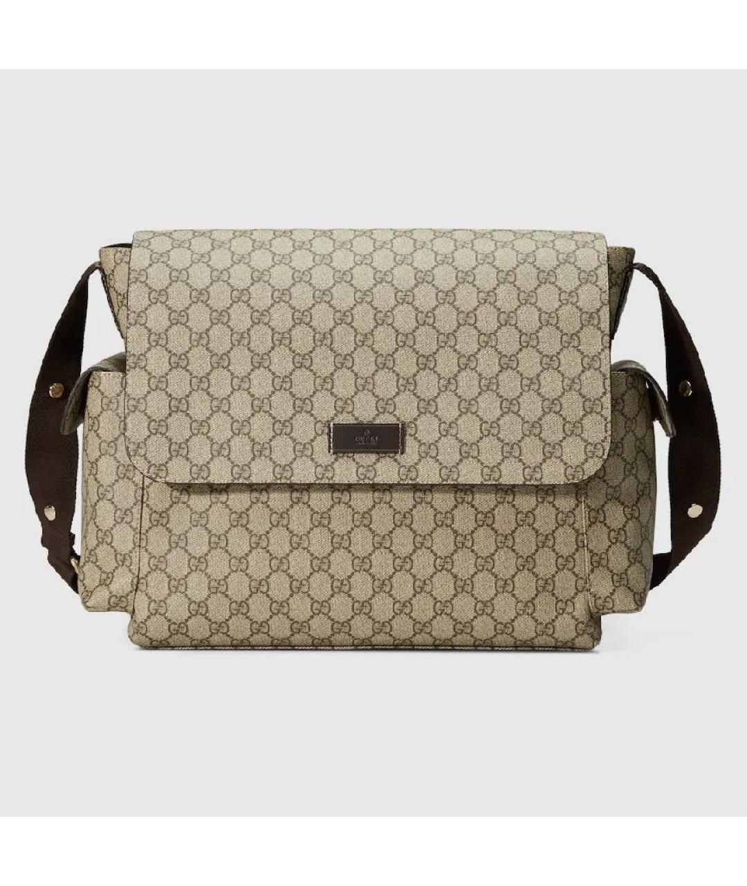 GUCCI Бежевая кожаная сумка на плечо, фото 8