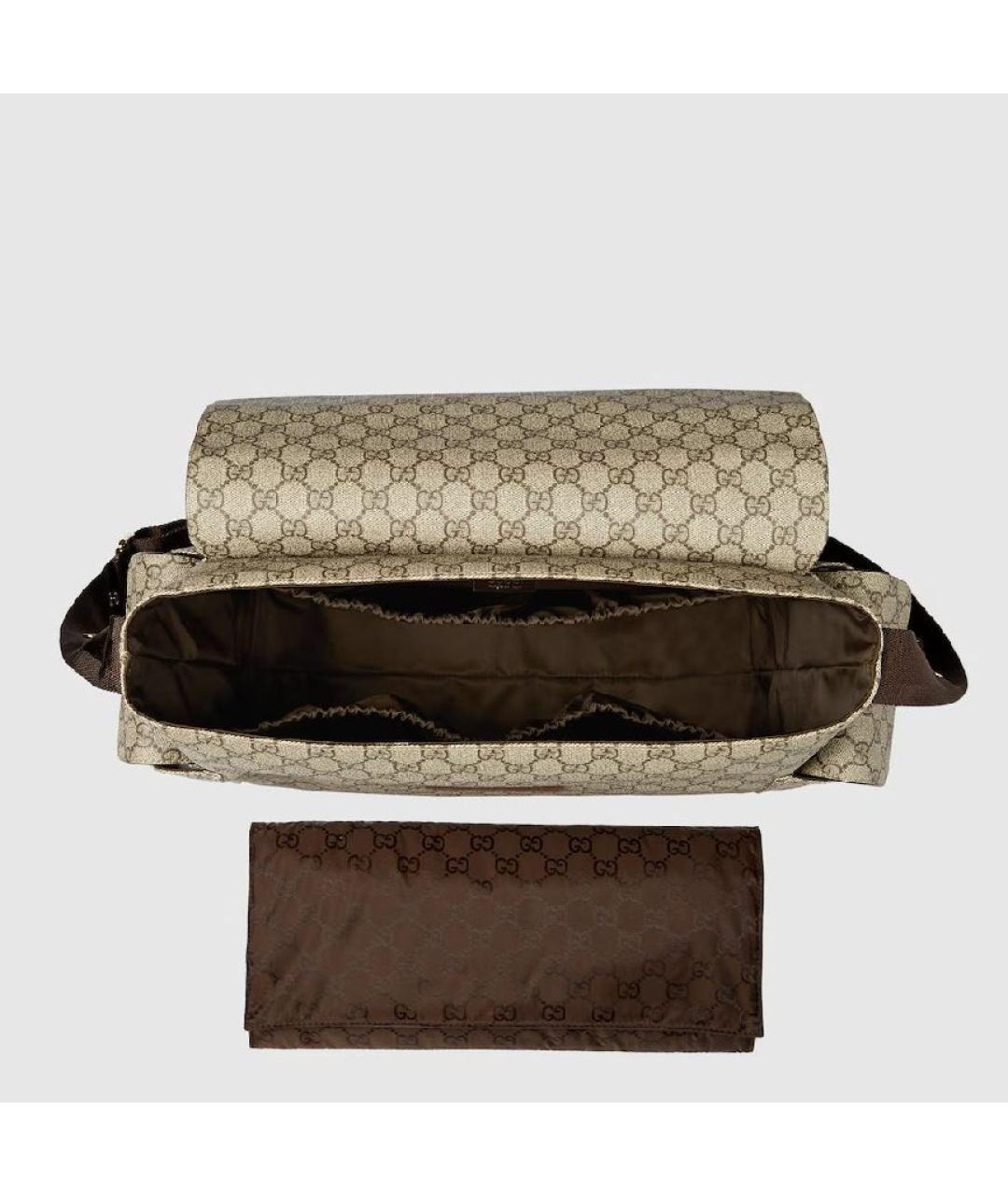 GUCCI Бежевая кожаная сумка на плечо, фото 4