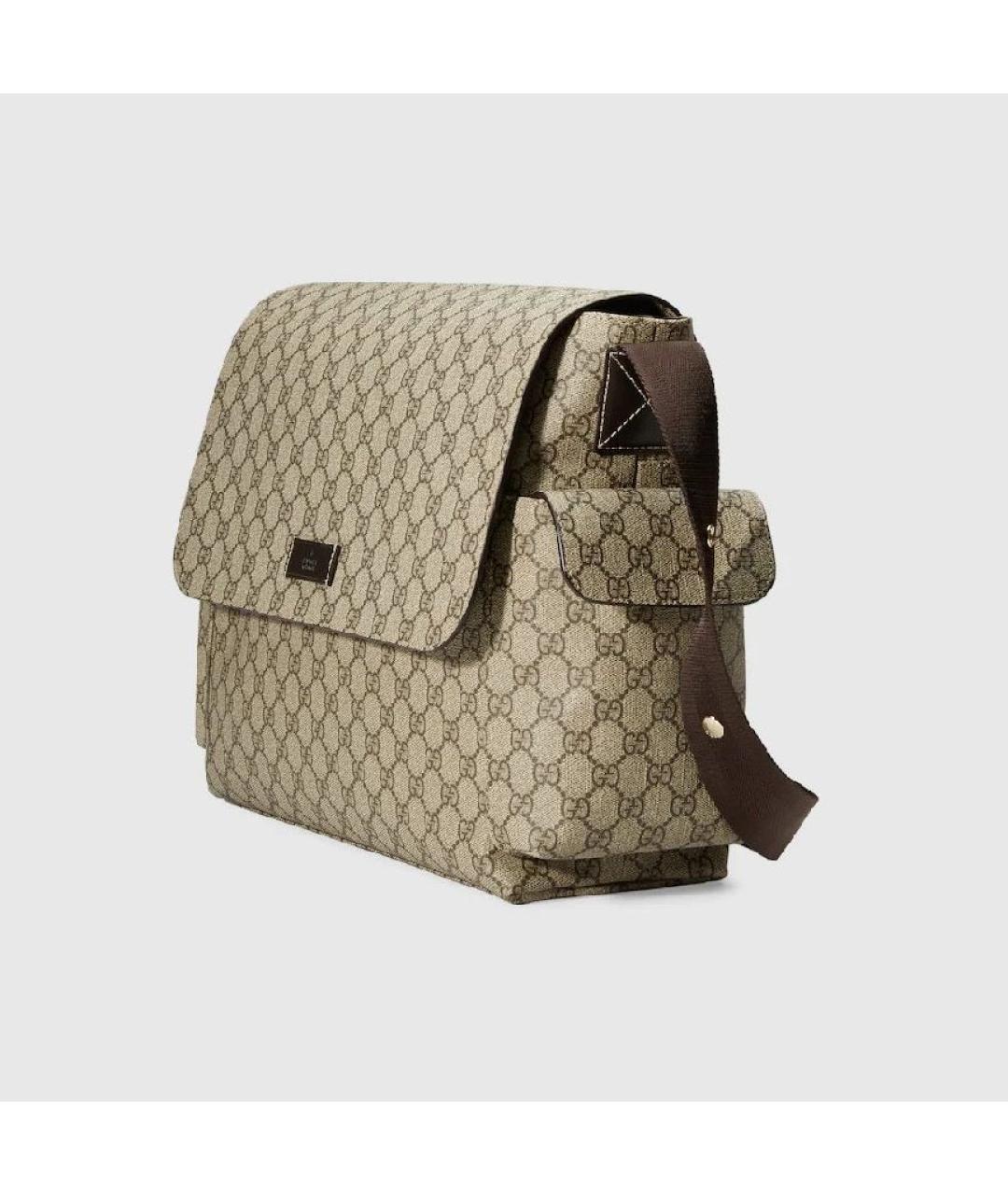 GUCCI Бежевая кожаная сумка на плечо, фото 3