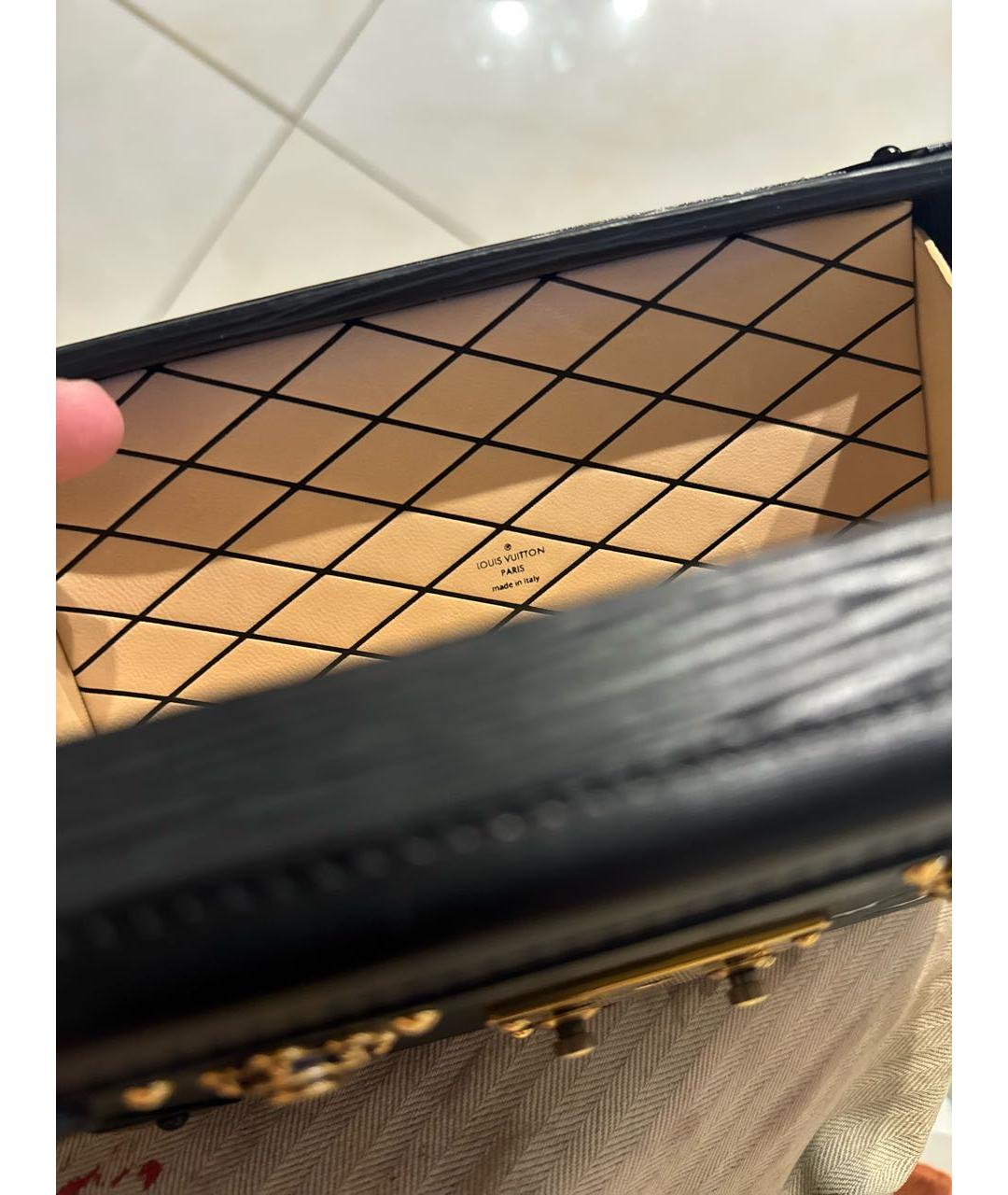 LOUIS VUITTON Черная кожаная сумка через плечо, фото 4