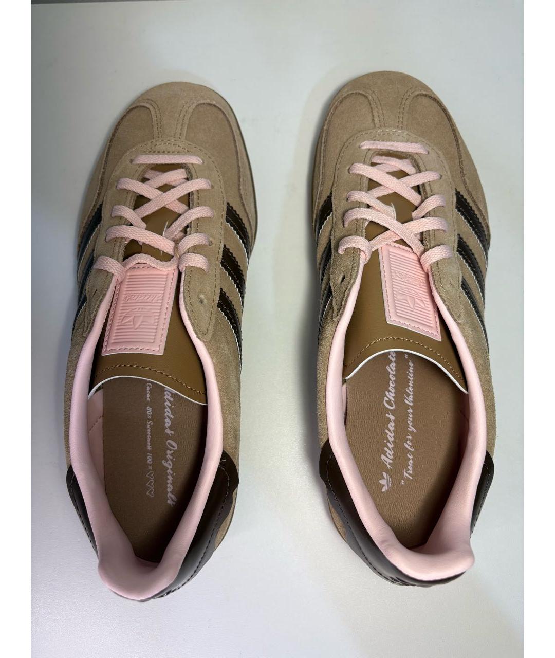 ADIDAS Коричневые замшевые кроссовки, фото 3
