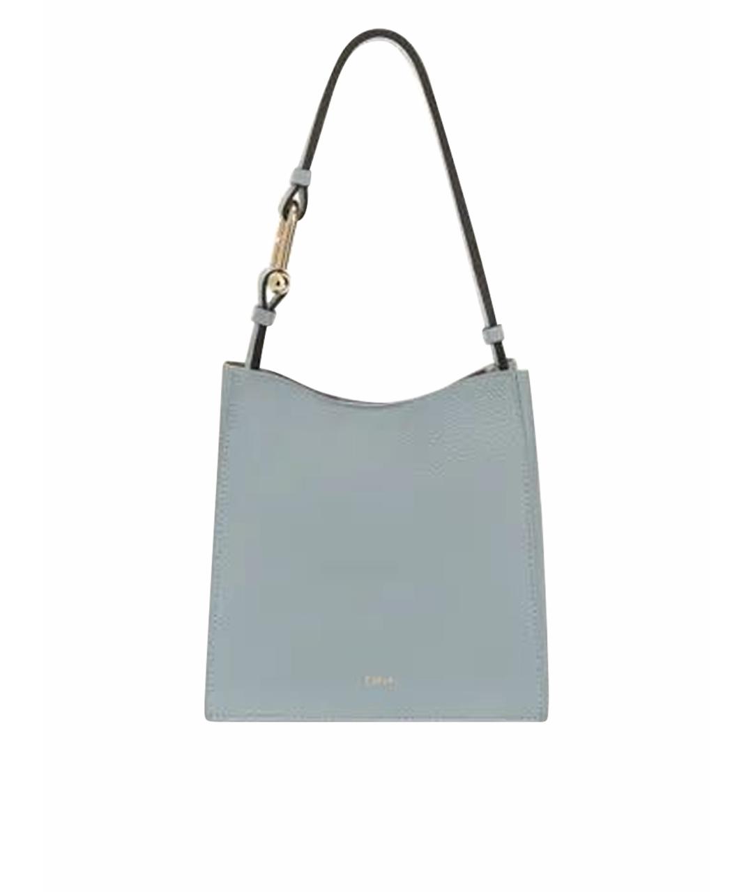 FURLA Голубая кожаная сумка через плечо, фото 1