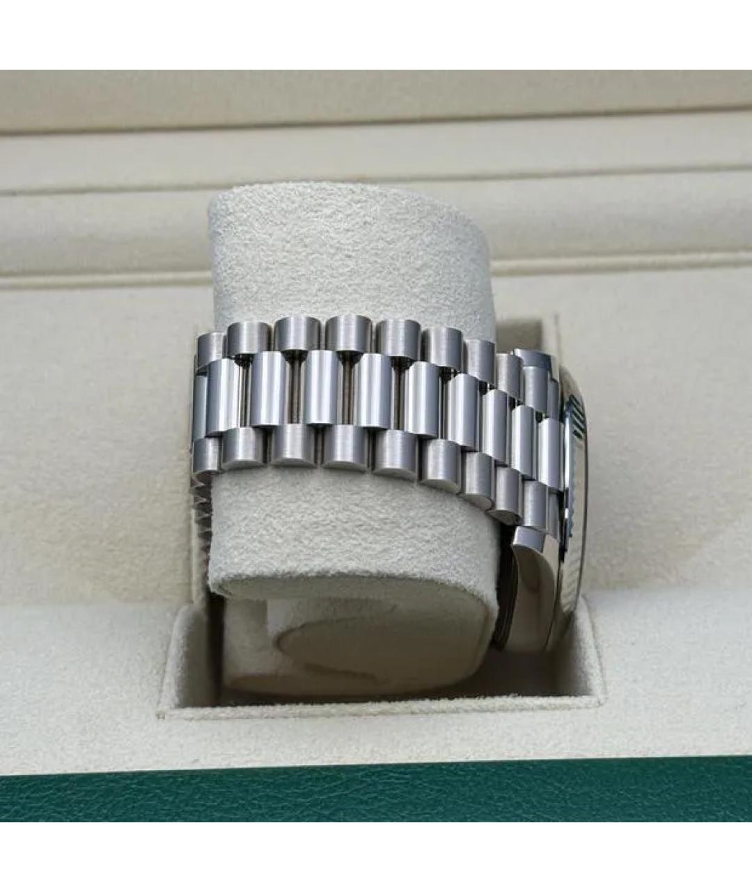ROLEX Зеленые часы из белого золота, фото 4