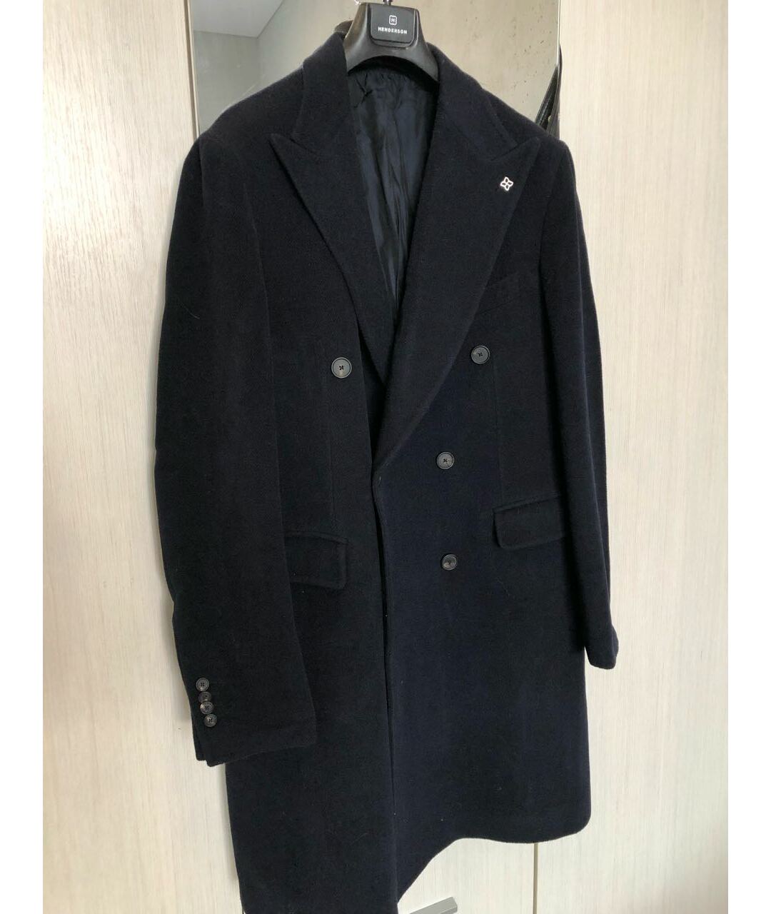 TAGLIATORE Темно-синее шерстяное пальто, фото 2