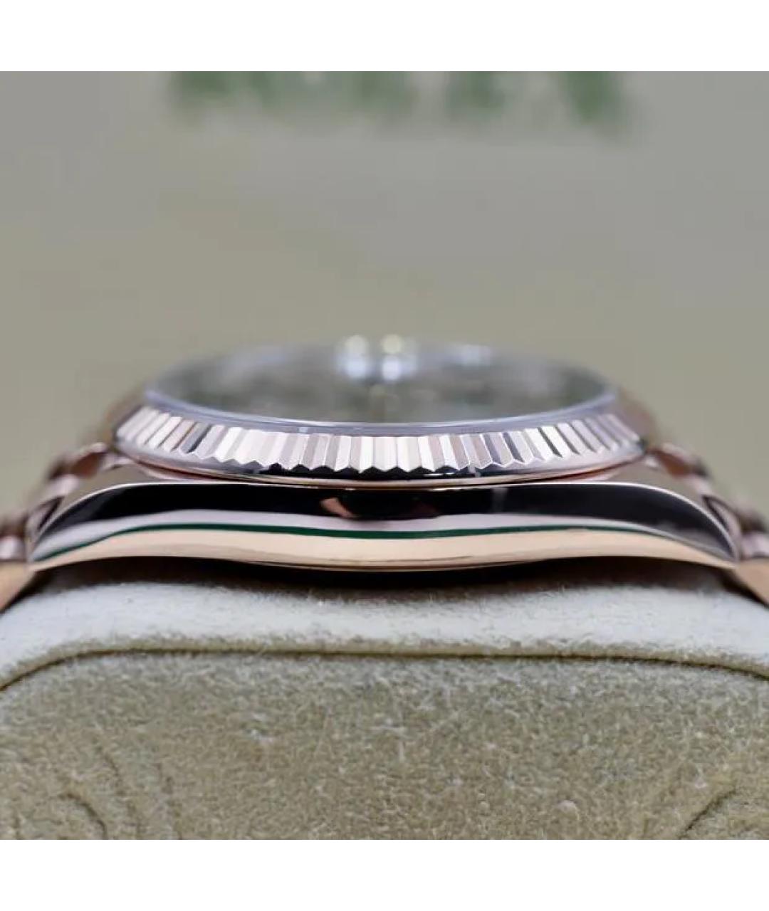 ROLEX Коричневые часы из розового золота, фото 7