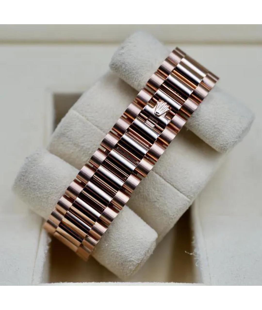 ROLEX Коричневые часы из розового золота, фото 8