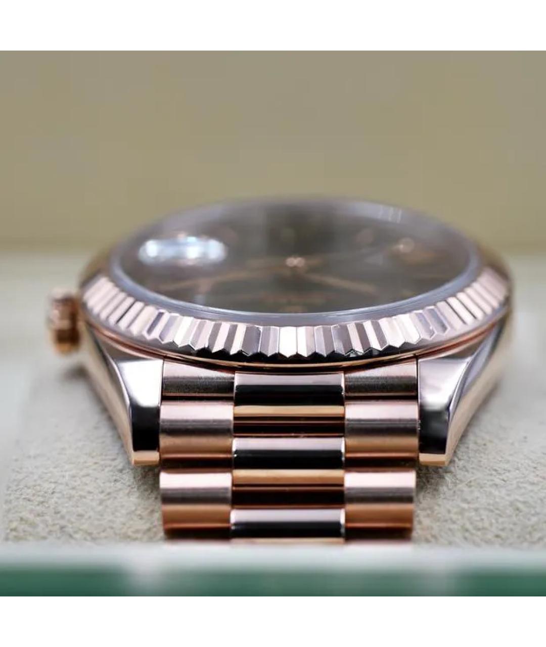 ROLEX Коричневые часы из розового золота, фото 4