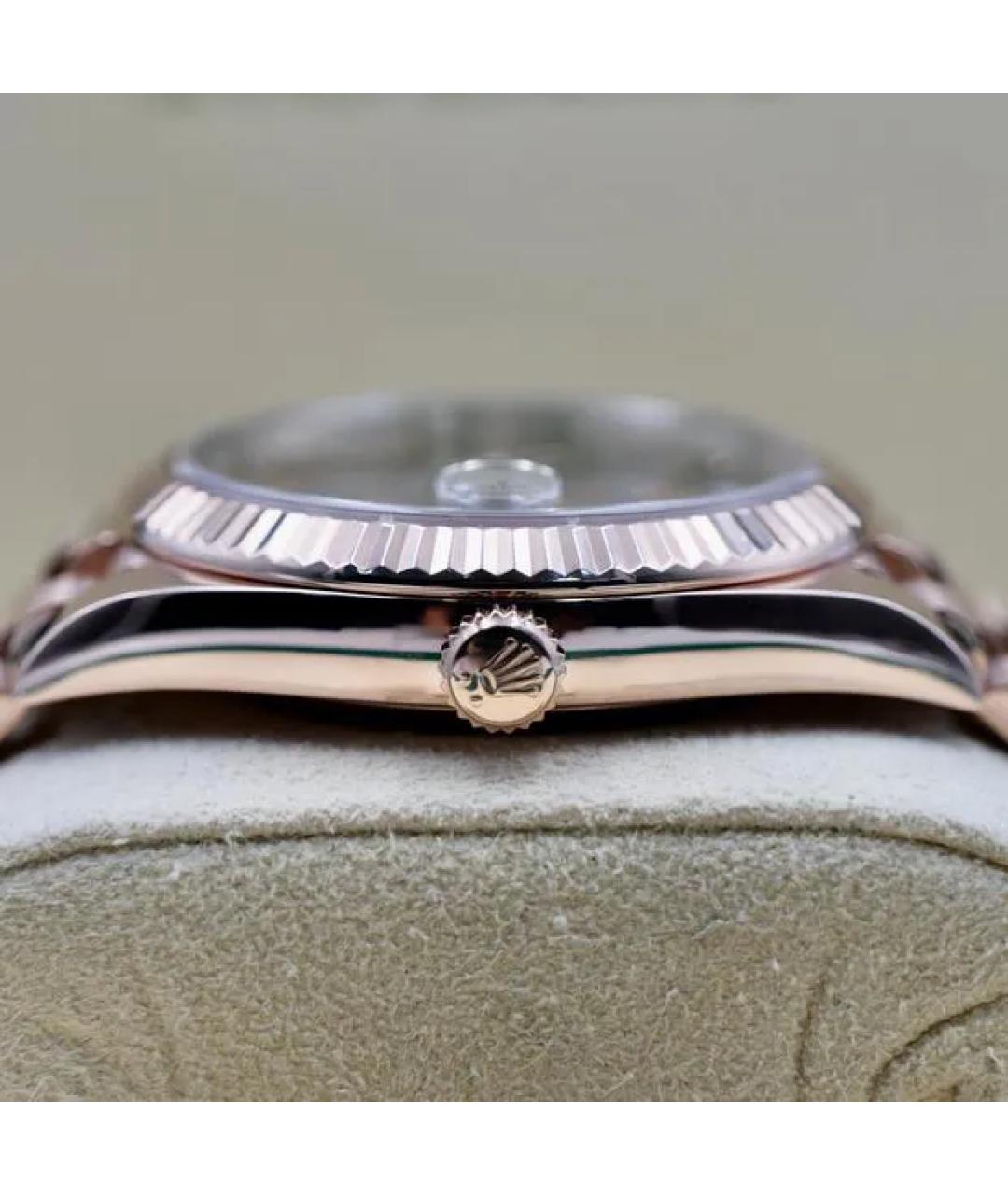 ROLEX Коричневые часы из розового золота, фото 6