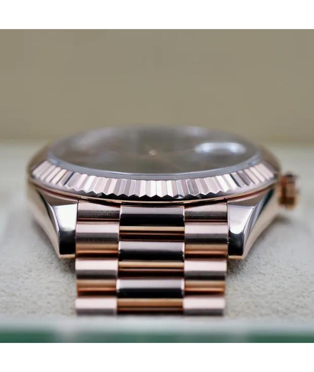 ROLEX Коричневые часы из розового золота, фото 5
