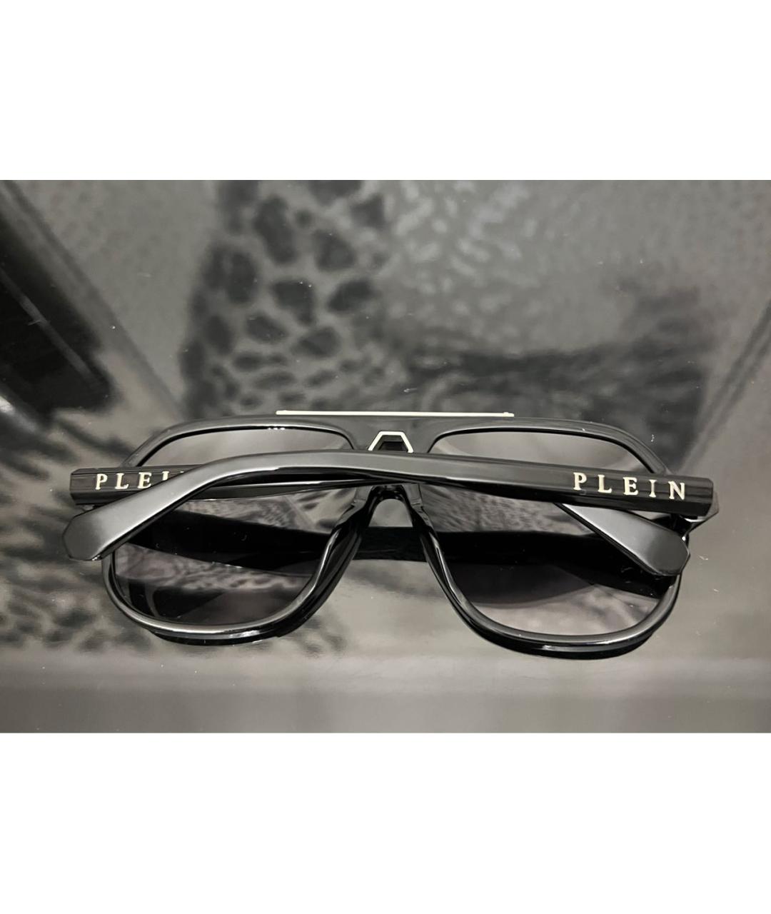 PHILIPP PLEIN Черные пластиковые солнцезащитные очки, фото 6