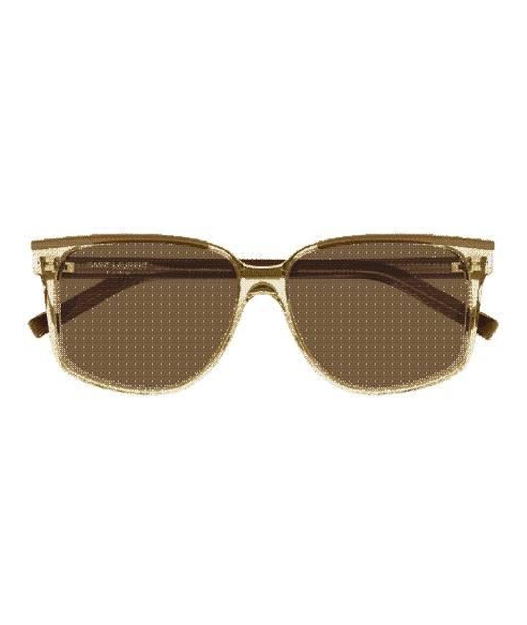 SAINT LAURENT Коричневые пластиковые солнцезащитные очки, фото 2