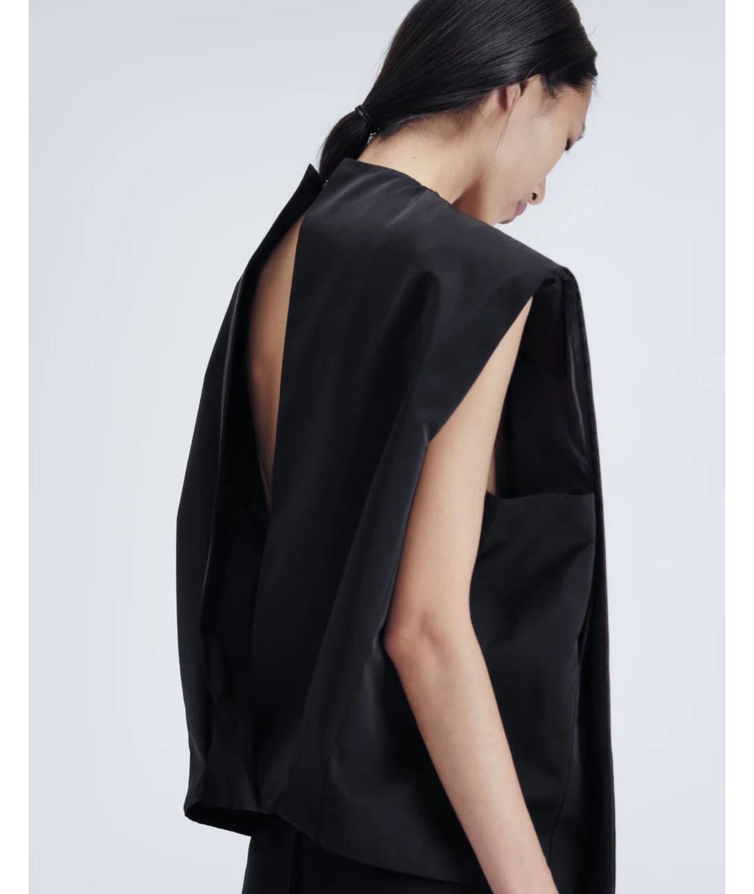 Carven Черная полиэстеровая майка, фото 2