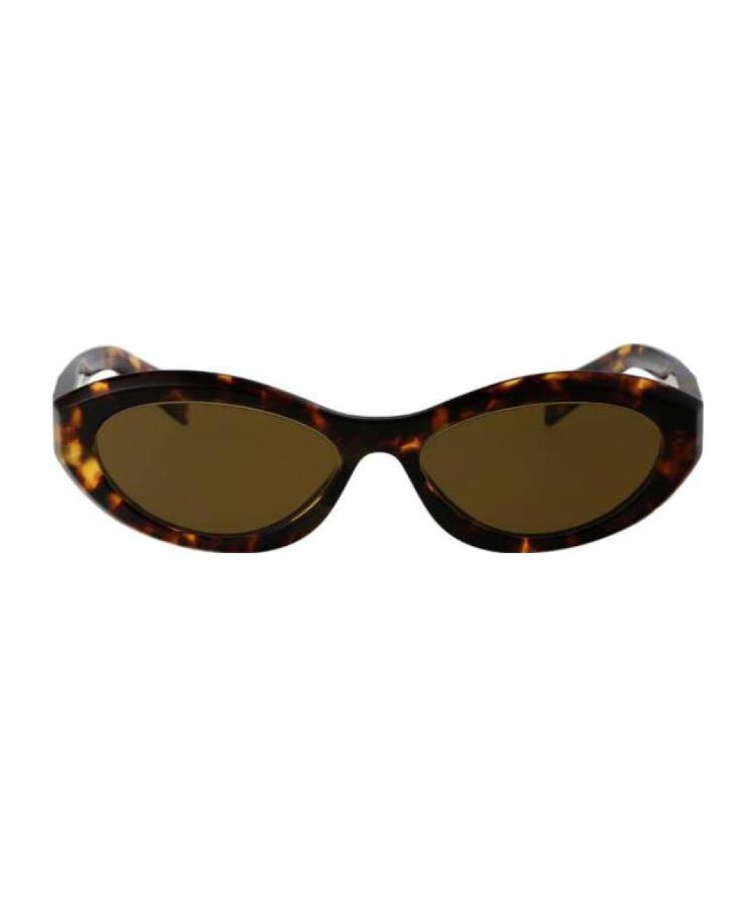 PRADA Коричневые пластиковые солнцезащитные очки, фото 2