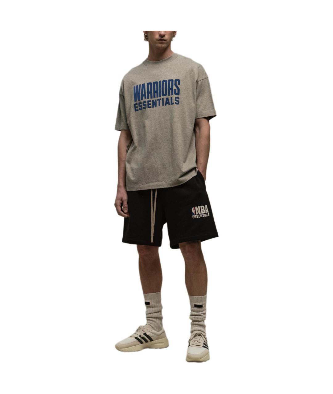 FEAR OF GOD ESSENTIALS Серая хлопковая футболка, фото 4