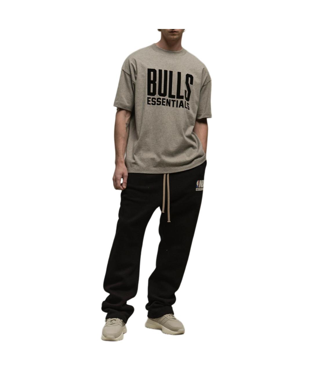 FEAR OF GOD ESSENTIALS Серая хлопковая футболка, фото 3