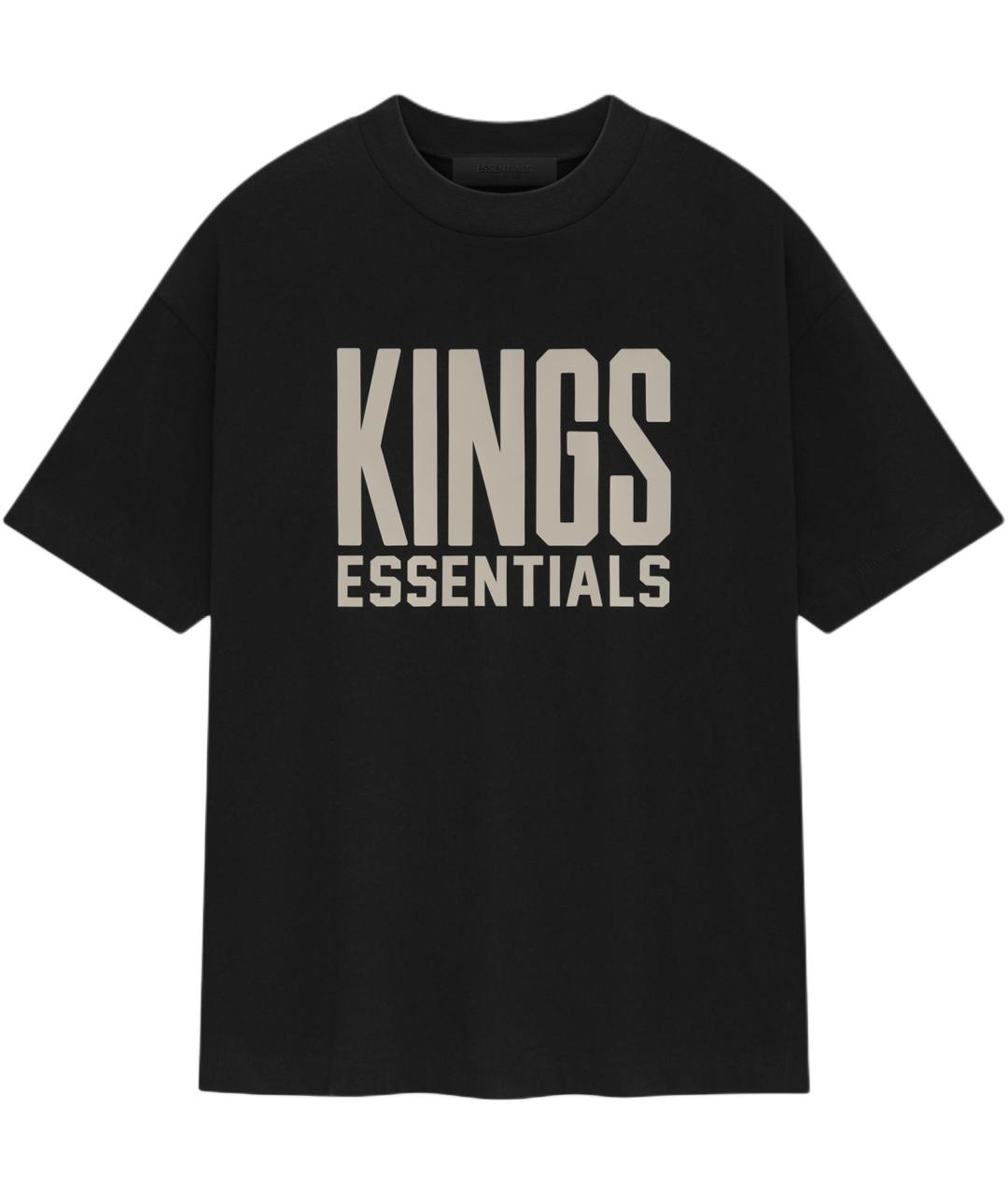 FEAR OF GOD ESSENTIALS Черная хлопковая футболка, фото 1