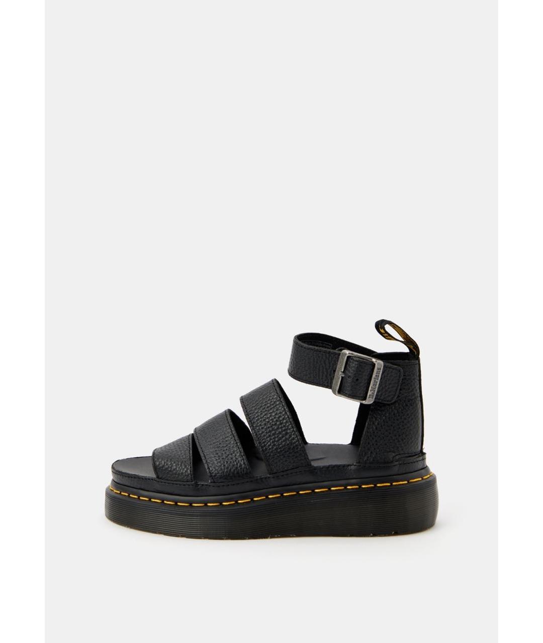DR. MARTENS Черные кожаные сандалии, фото 7