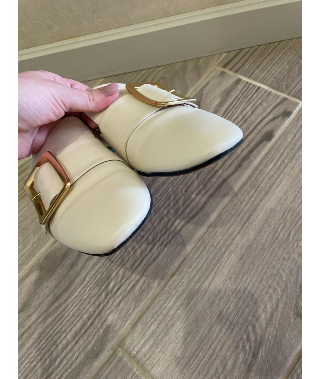 BALLY Бежевые кожаные лоферы, фото 6