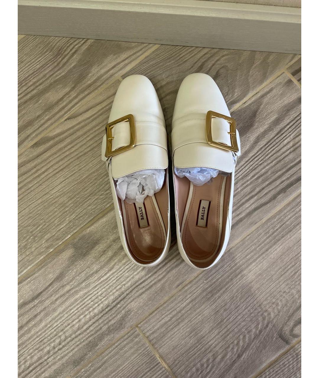 BALLY Бежевые кожаные лоферы, фото 3