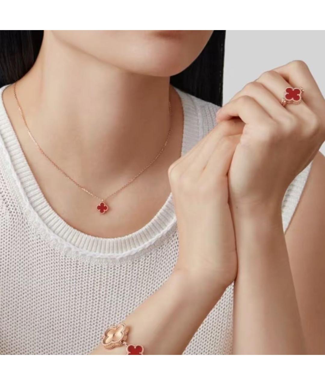 VAN CLEEF & ARPELS Красная подвеска из розового золота, фото 4
