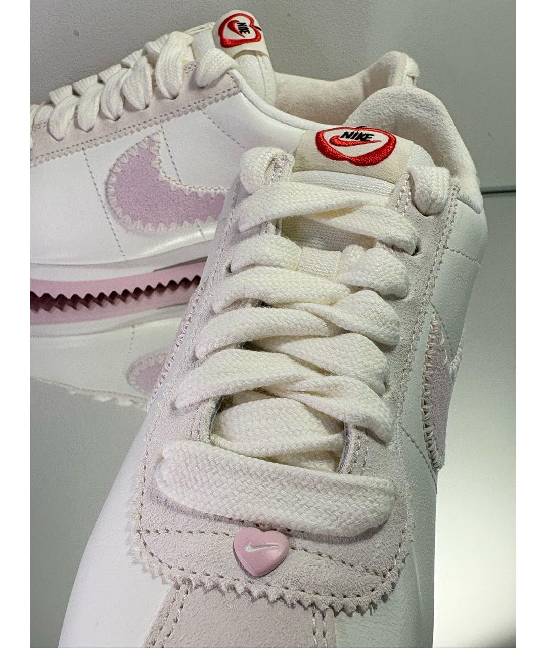 NIKE Белые кожаные кроссовки, фото 5