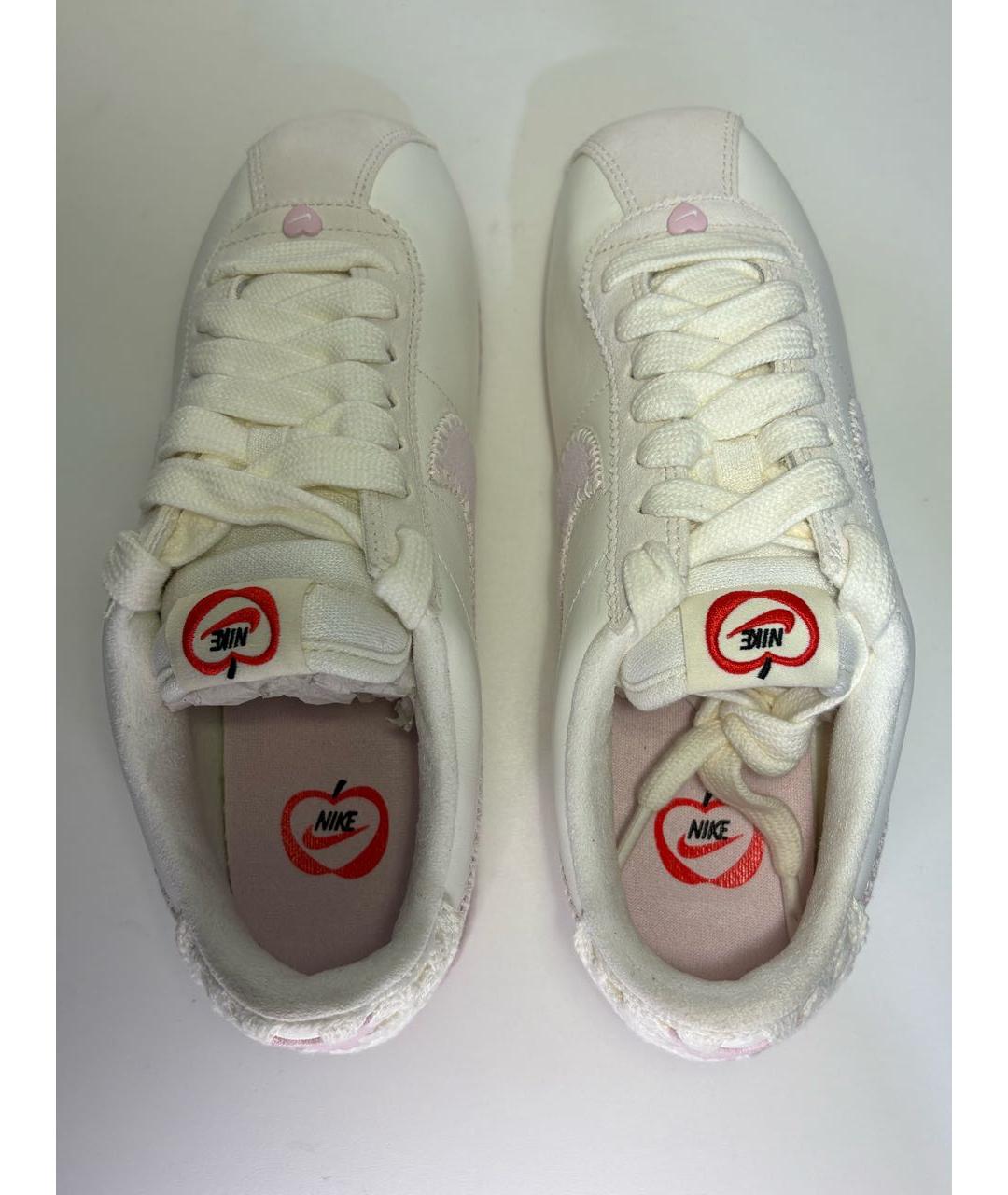 NIKE Белые кожаные кроссовки, фото 3