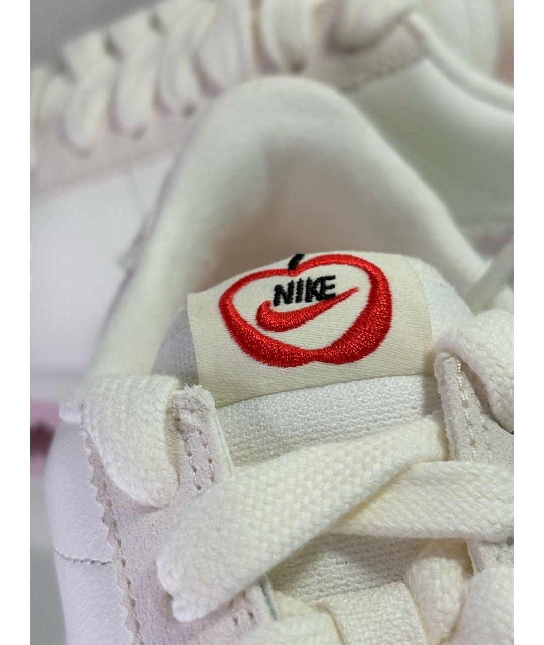 NIKE Белые кожаные кроссовки, фото 6