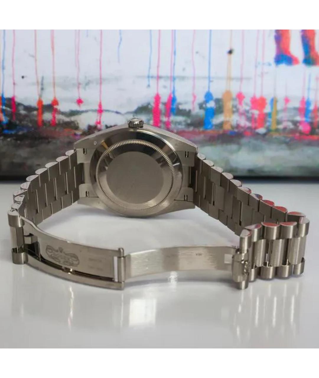 ROLEX Серые часы из белого золота, фото 7