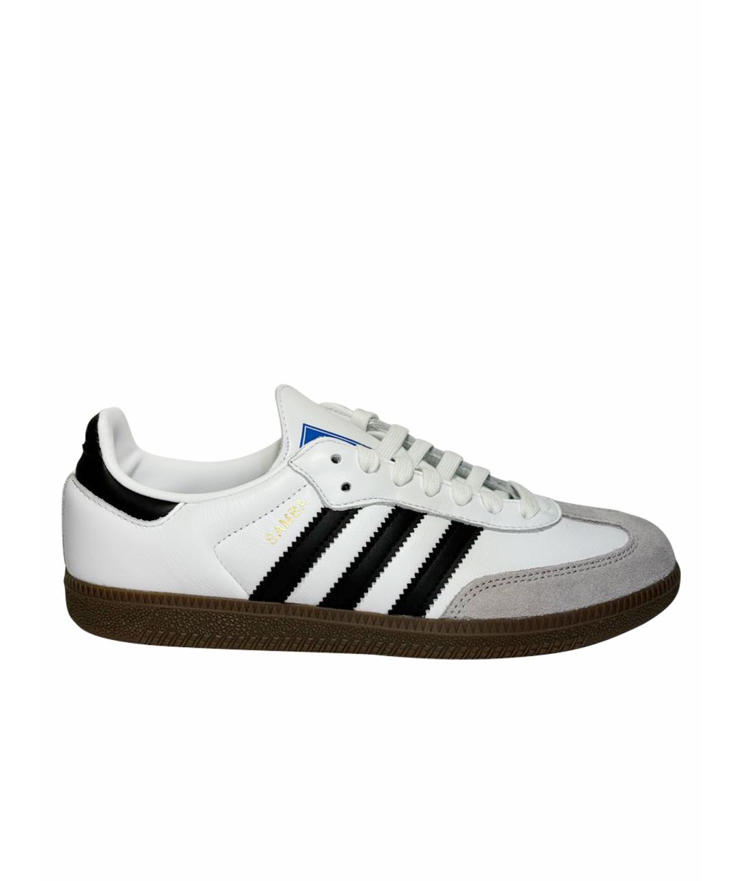 ADIDAS Белые кожаные кроссовки, фото 1