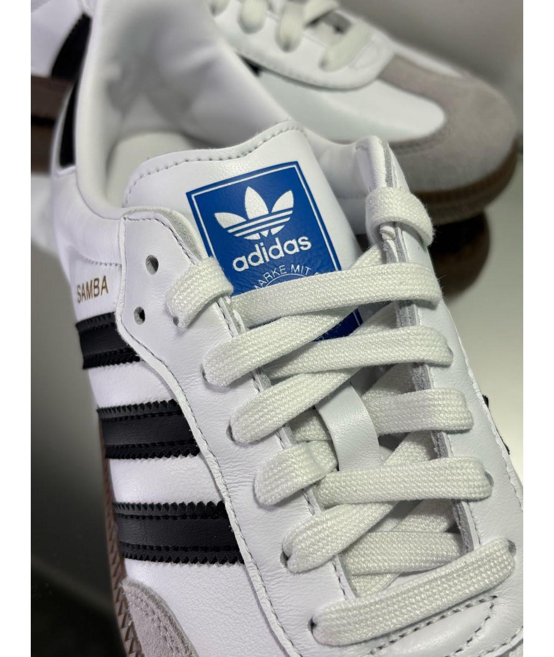 ADIDAS Белые кожаные кроссовки, фото 8