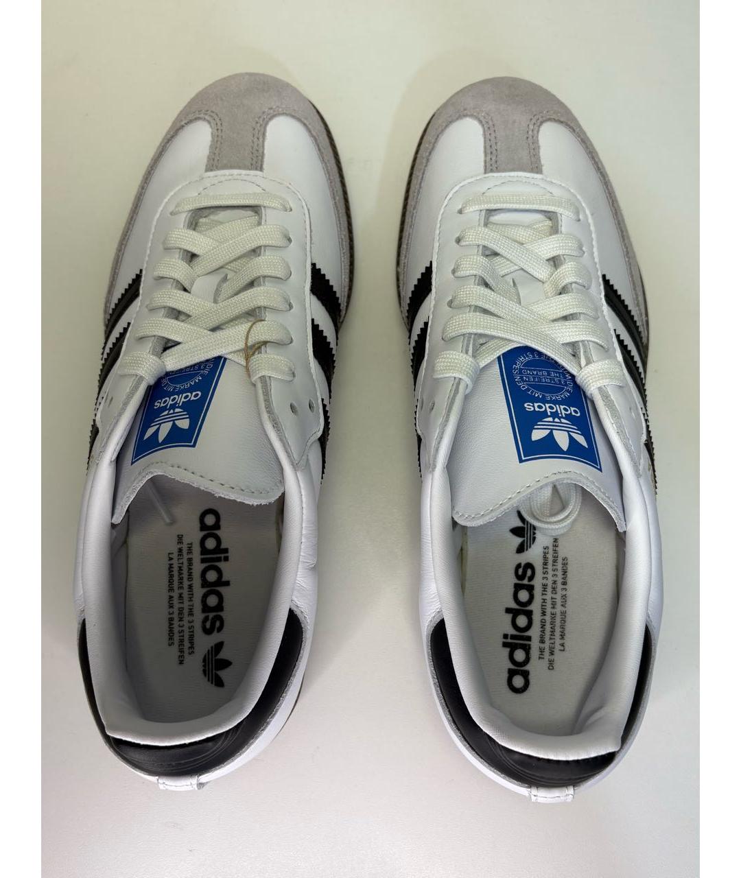 ADIDAS Белые кожаные кроссовки, фото 3