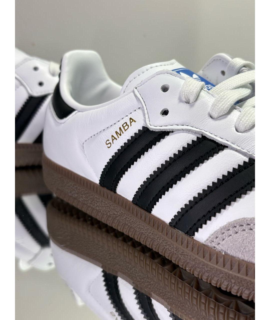 ADIDAS Белые кожаные кроссовки, фото 5