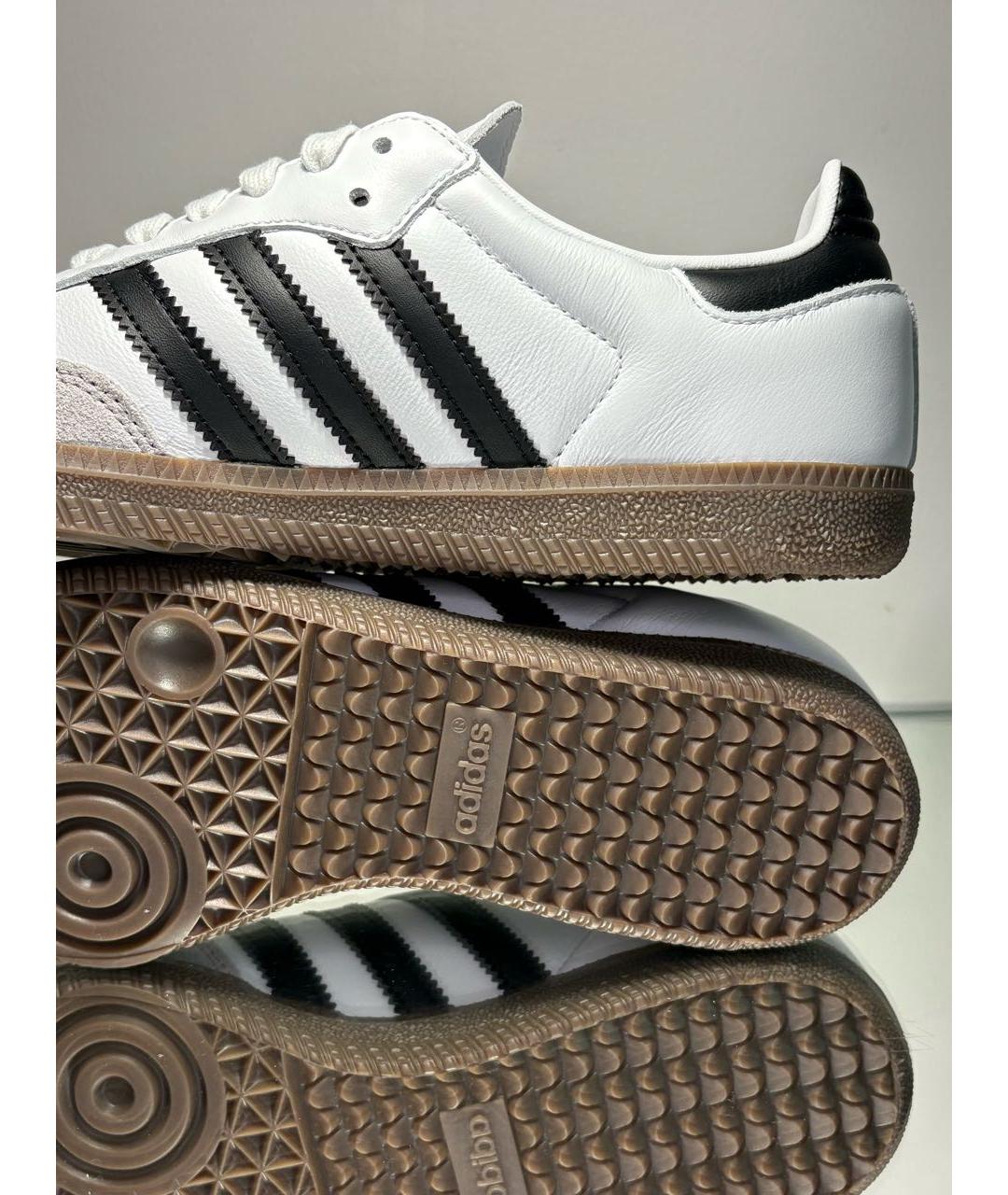 ADIDAS Белые кожаные кроссовки, фото 7