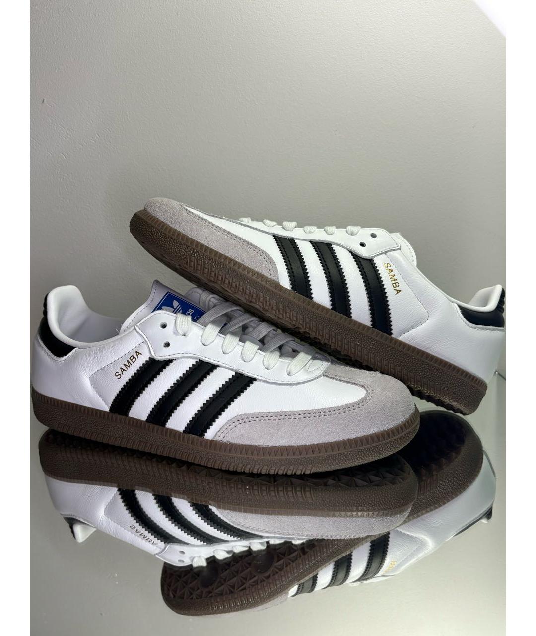 ADIDAS Белые кожаные кроссовки, фото 6