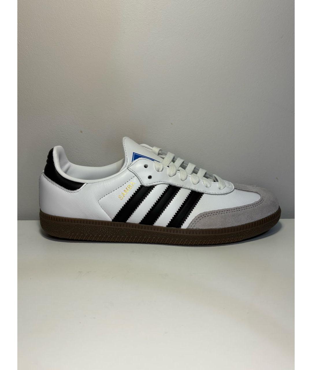 ADIDAS Белые кожаные кроссовки, фото 9