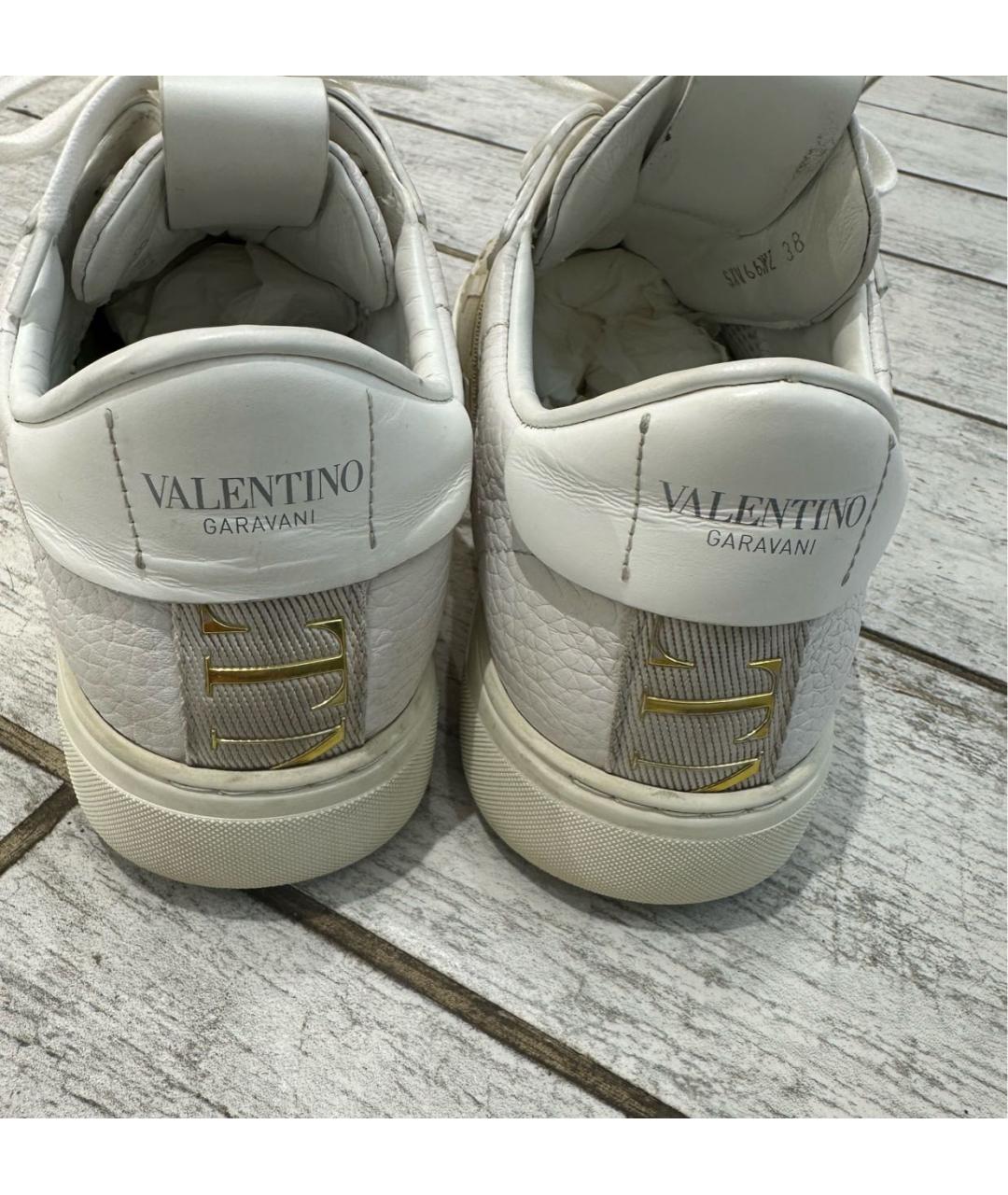 VALENTINO Белые кожаные кроссовки, фото 4