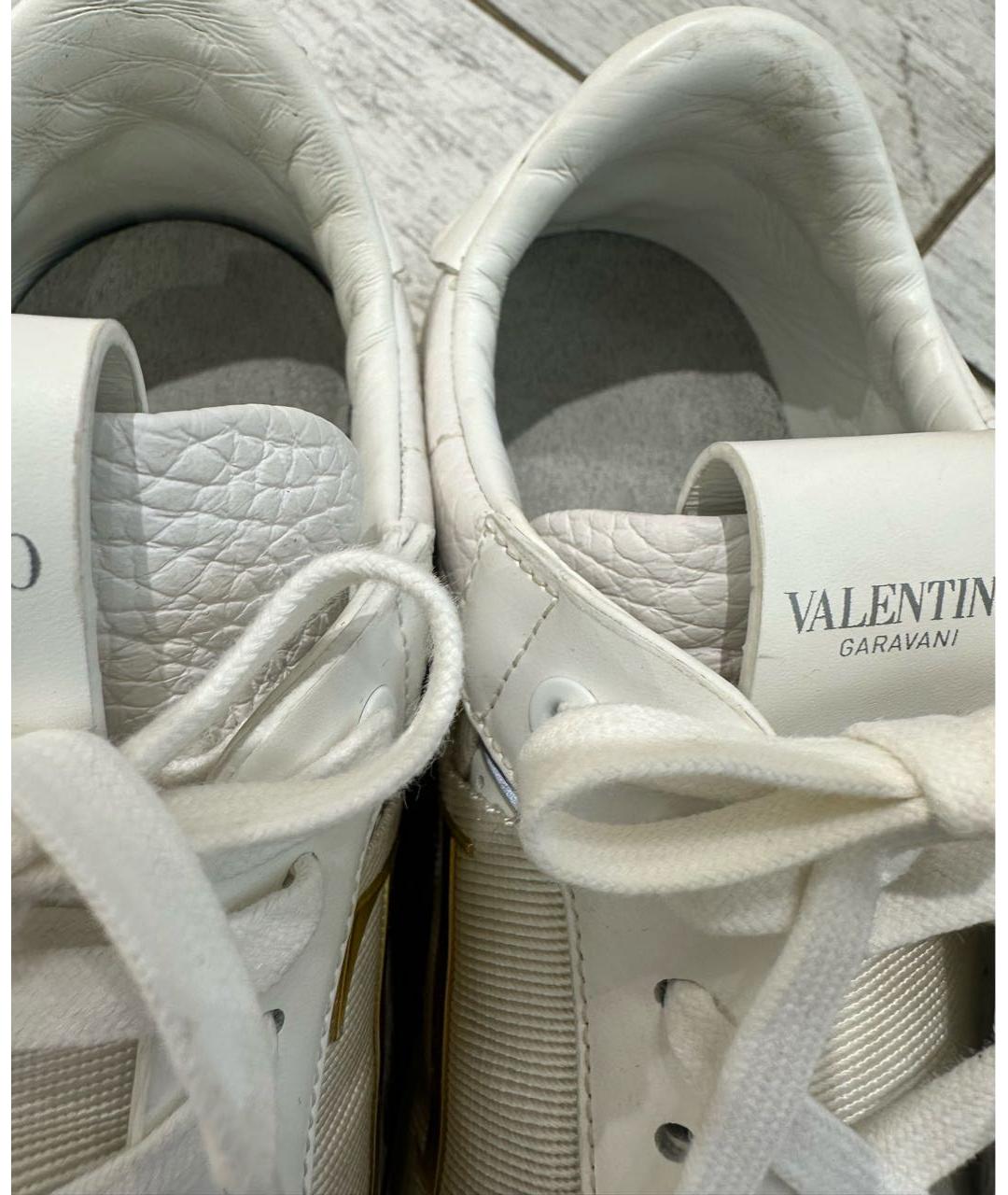 VALENTINO Белые кожаные кроссовки, фото 7