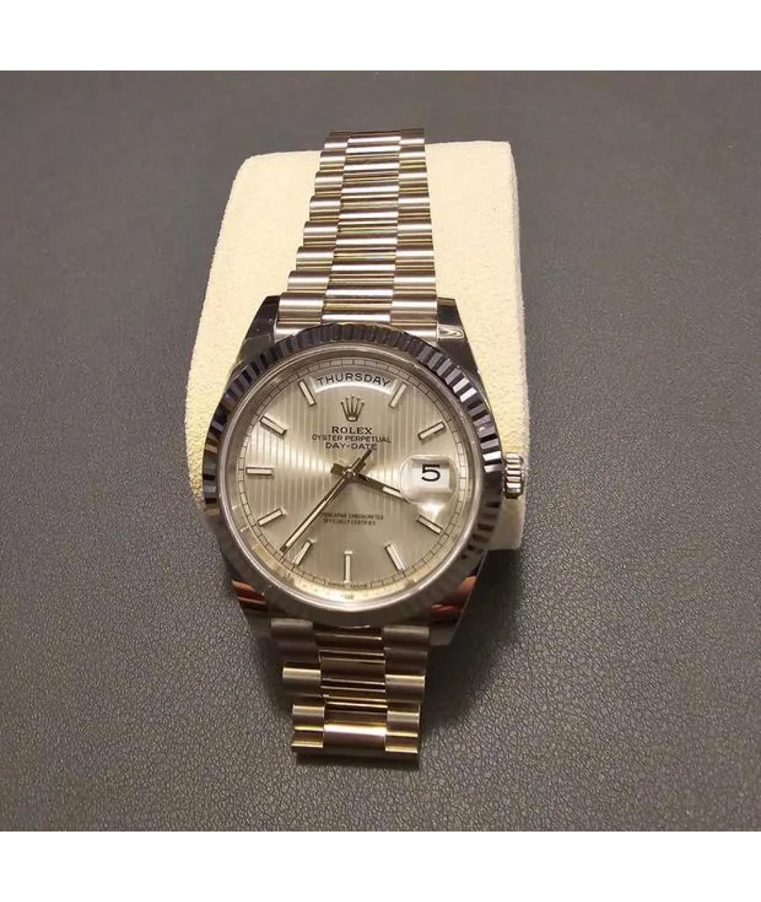 ROLEX Серебряные часы из белого золота, фото 8