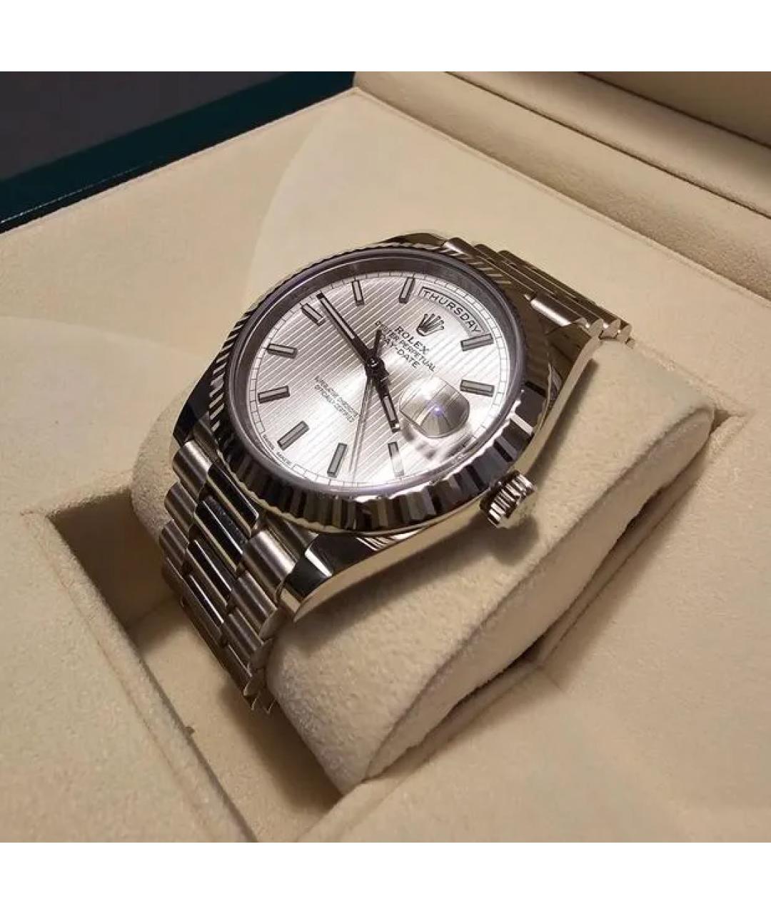 ROLEX Серебряные часы из белого золота, фото 2