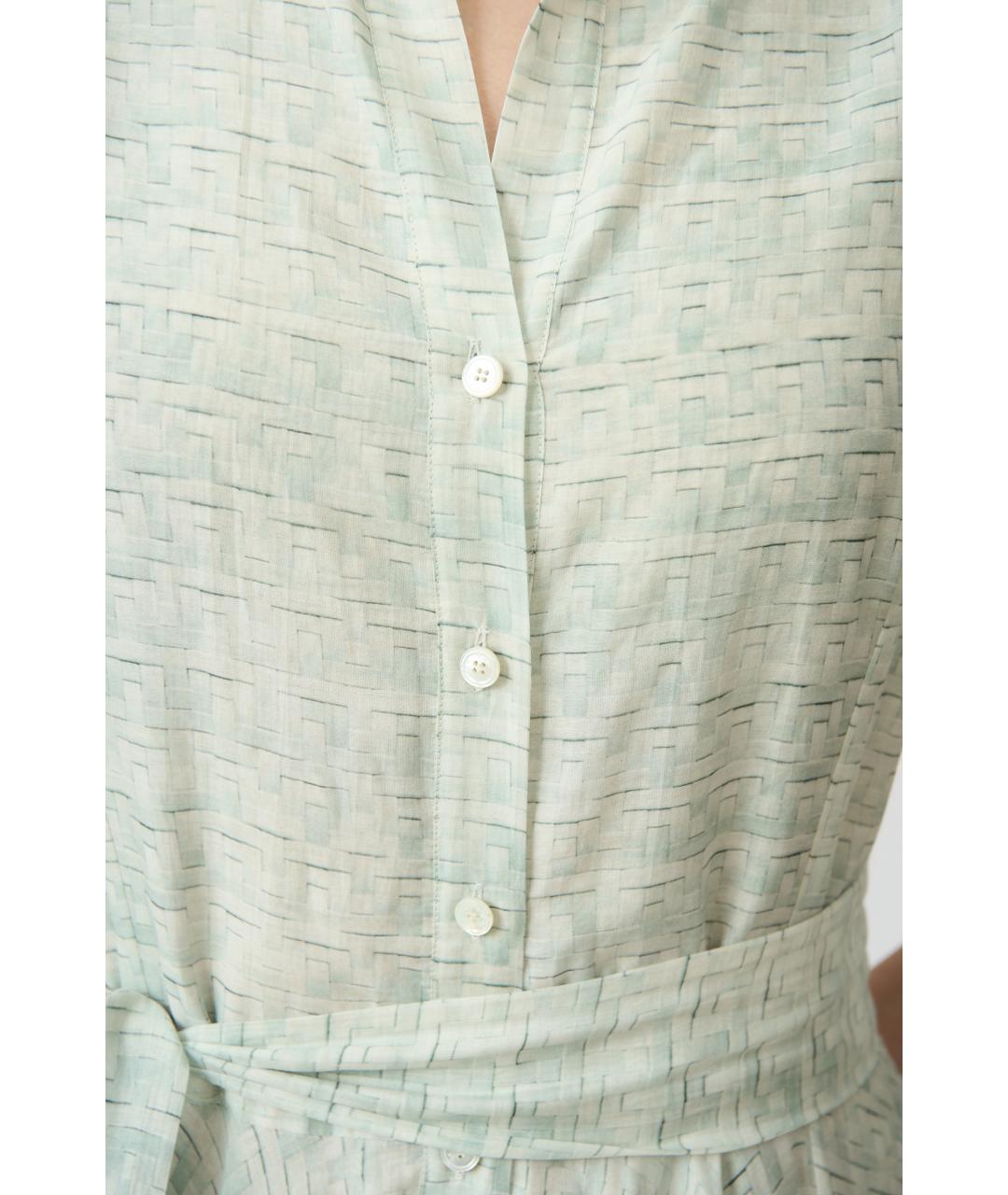 KITON Салатовыое хлопковое повседневное платье, фото 5