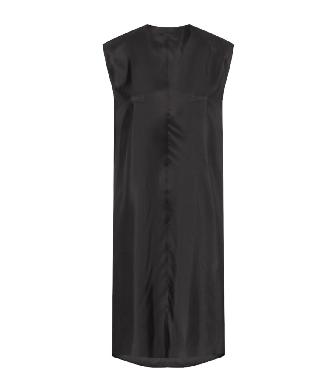 MM6 MAISON MARGIELA Черное шелковое коктейльное платье, фото 1